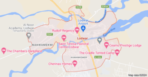 location of Lodwar, Turkana County.